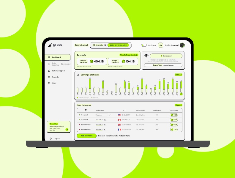 Grass Network - Share bandwidth earn rewards