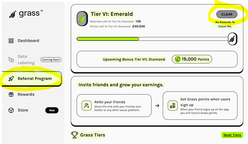 Grass Network - How to claim additional Grass rewards